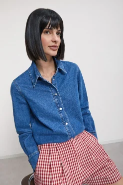 Jeansbluse
