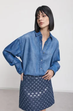 Jeansbluse