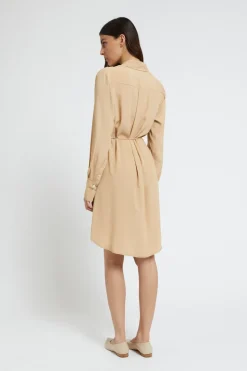 Kurzes Hemdblusenkleid aus Seidenmischgewebe