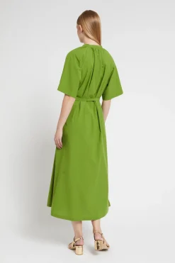 Langes Popelinekleid